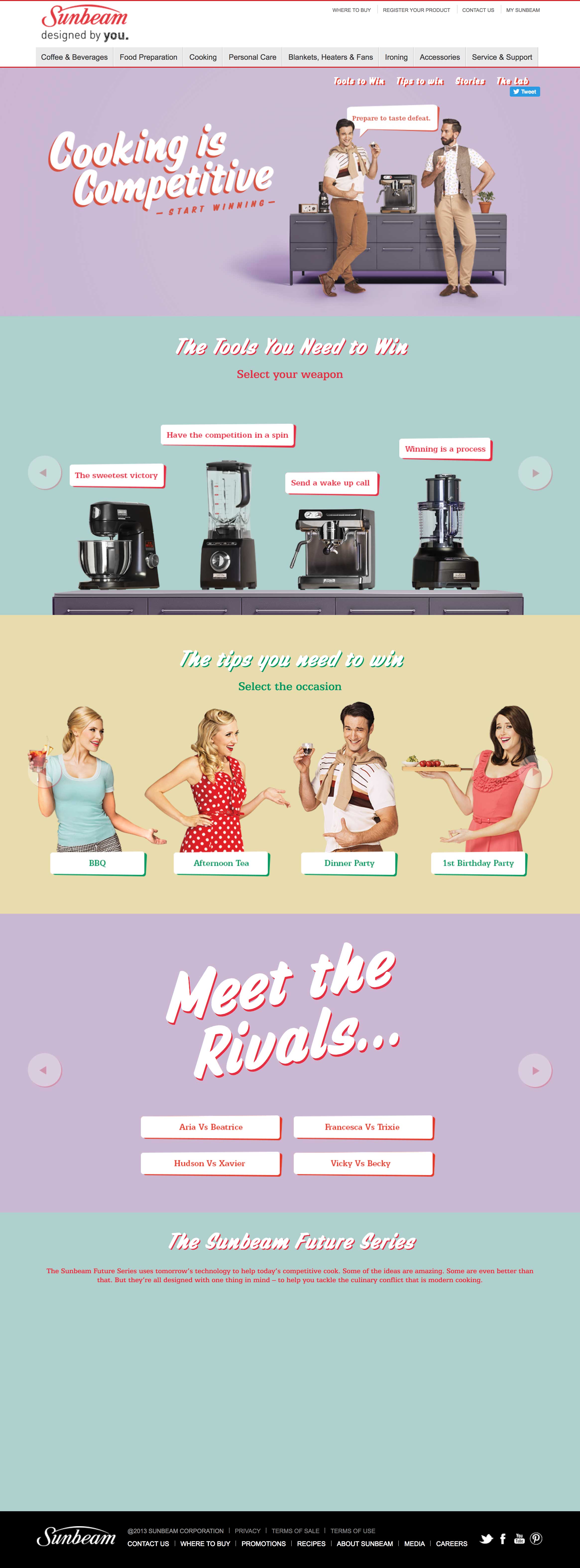 Cooking is competitive | Website Build homepage