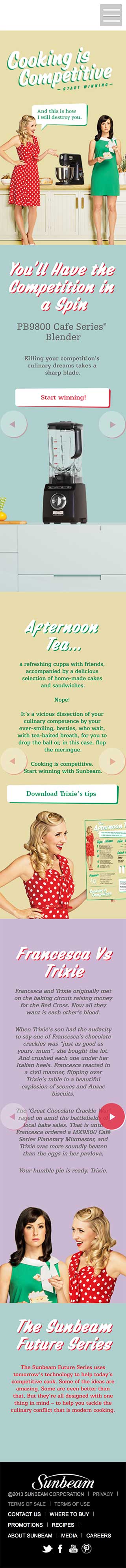 Cooking is competitive | Website Build Francesca vs Trixie slides