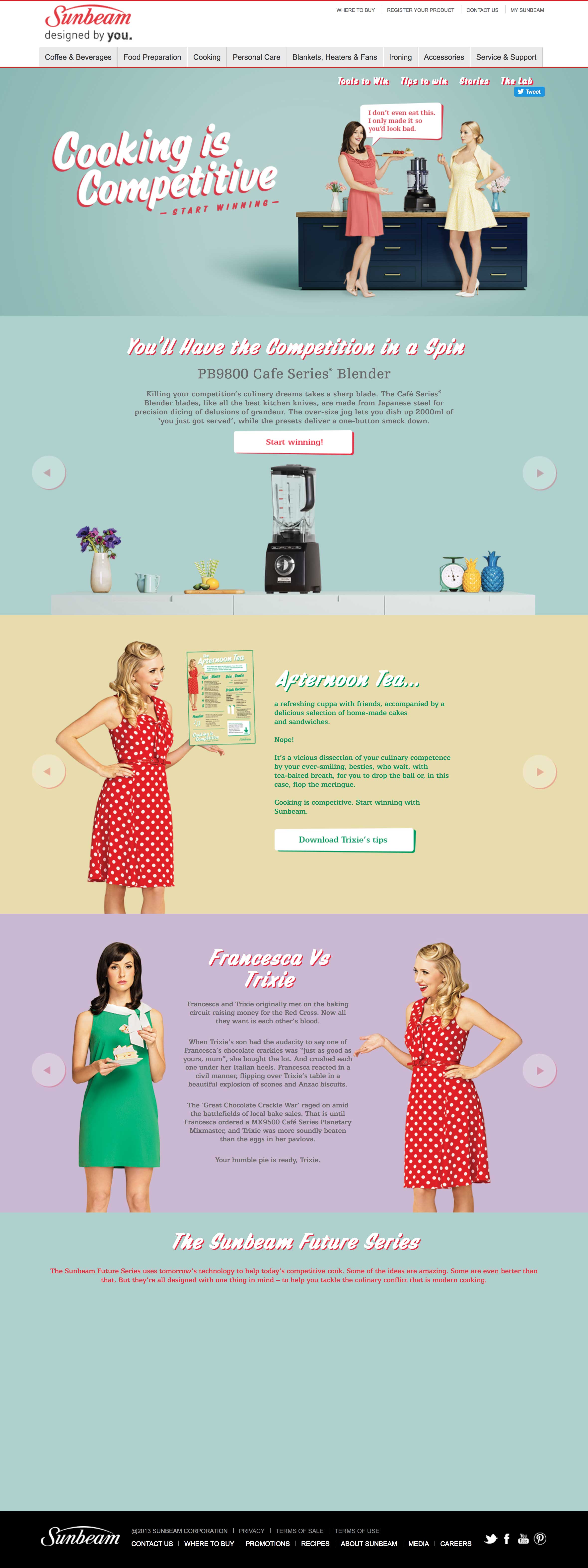 Cooking is competitive | Website Build Francesca vs Trixie slides