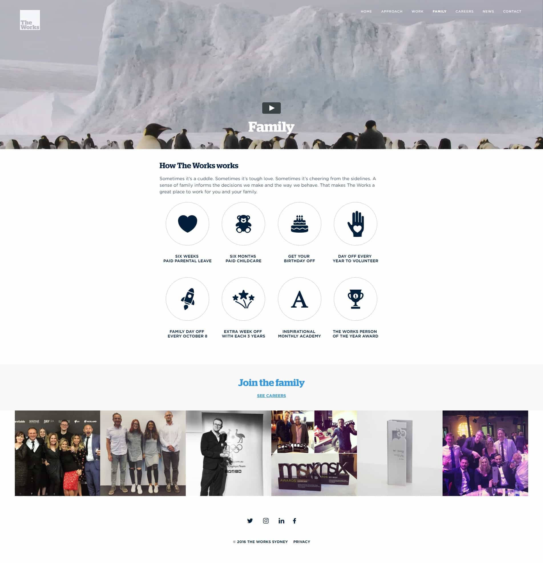 The Works Sydney | Website Build family page