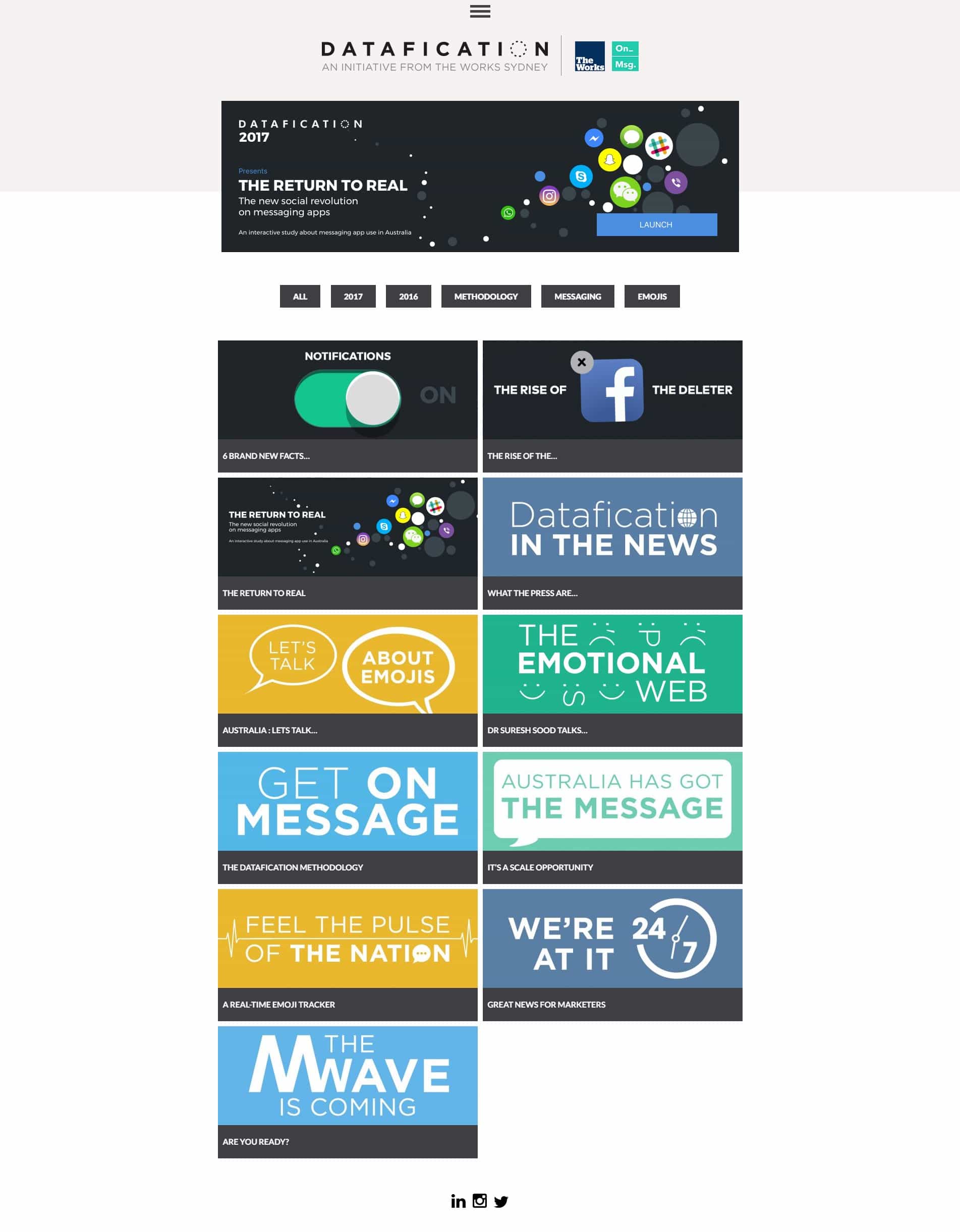 Datafication | Website Build homepage