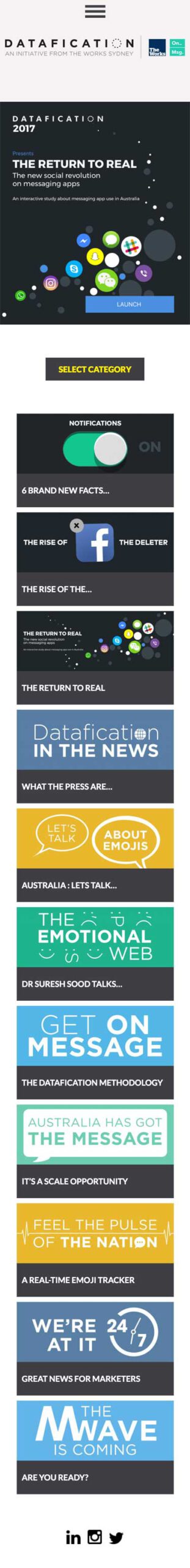 Datafication | Website Build homepage