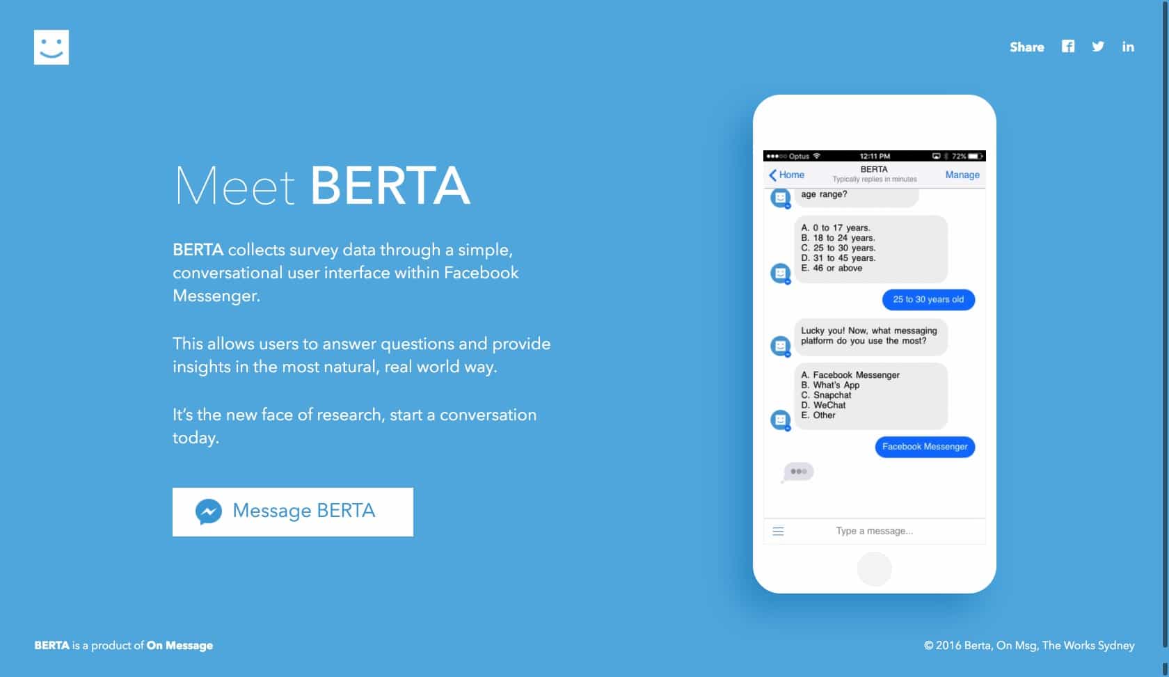 Meet Berta | Website Build homepage