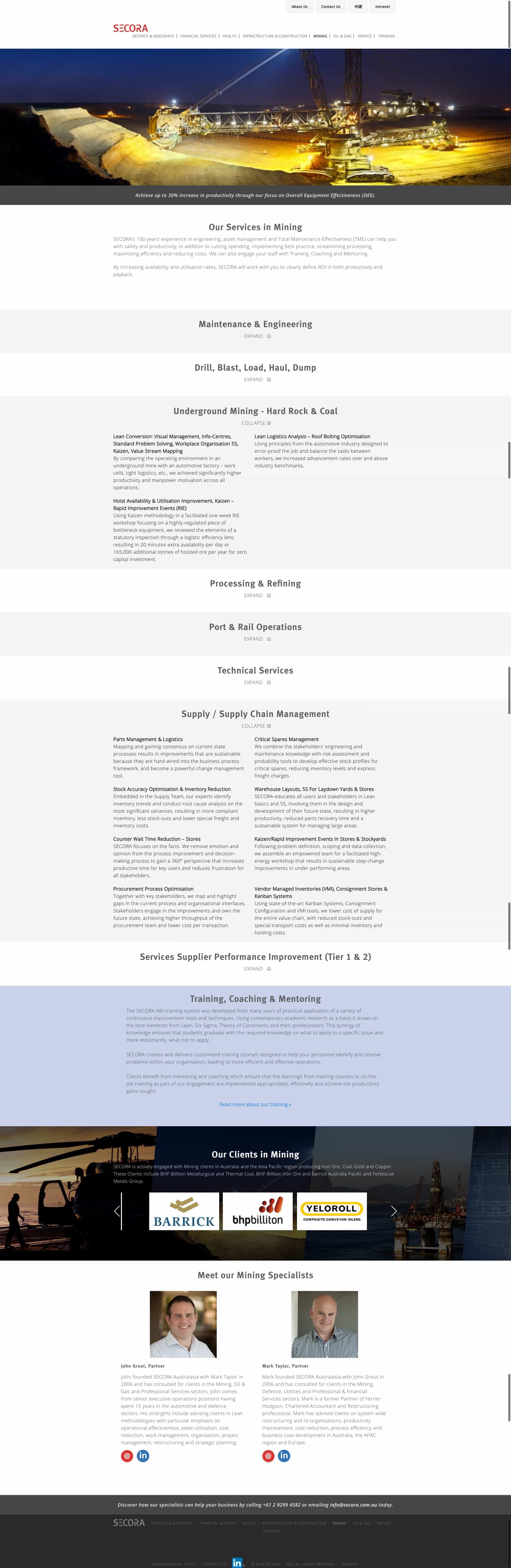 Secora | Website Build mining page