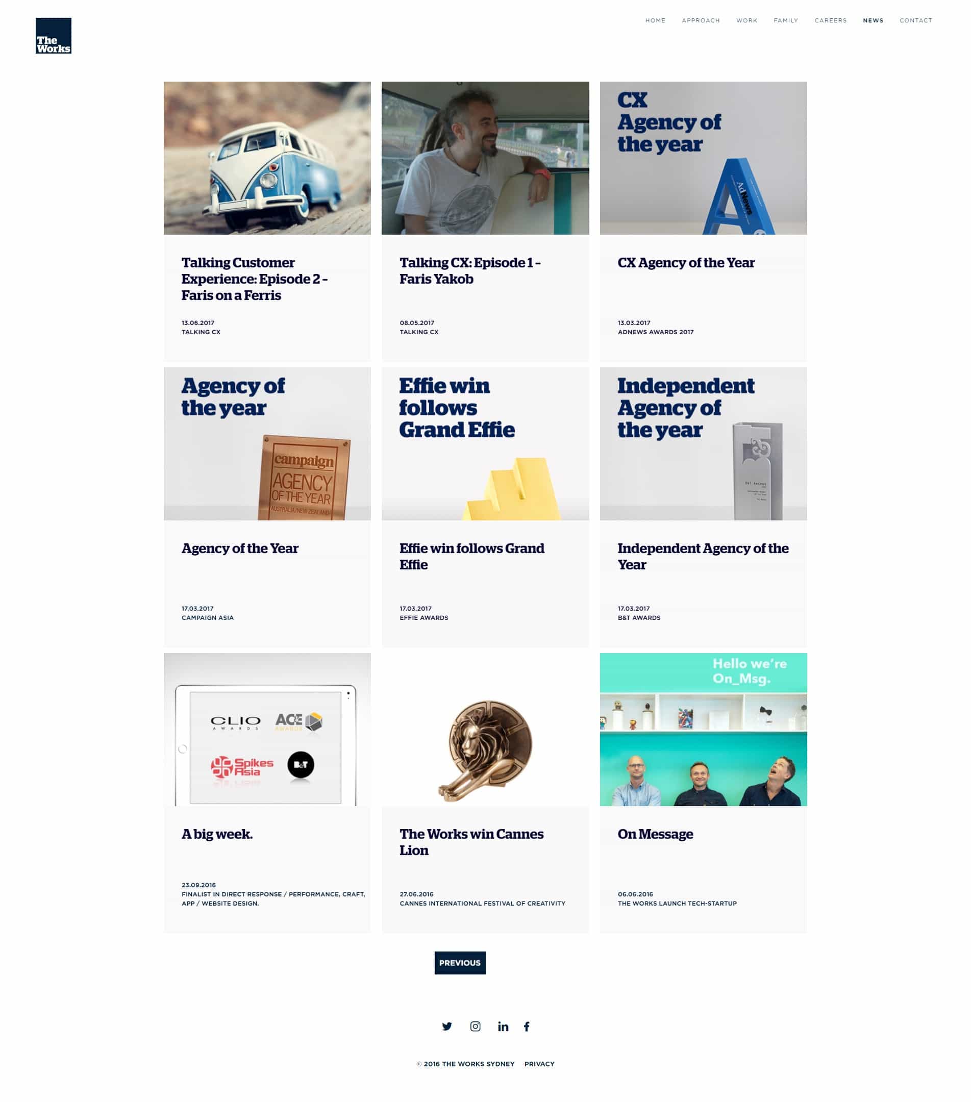 The Works Sydney | Website Build news page
