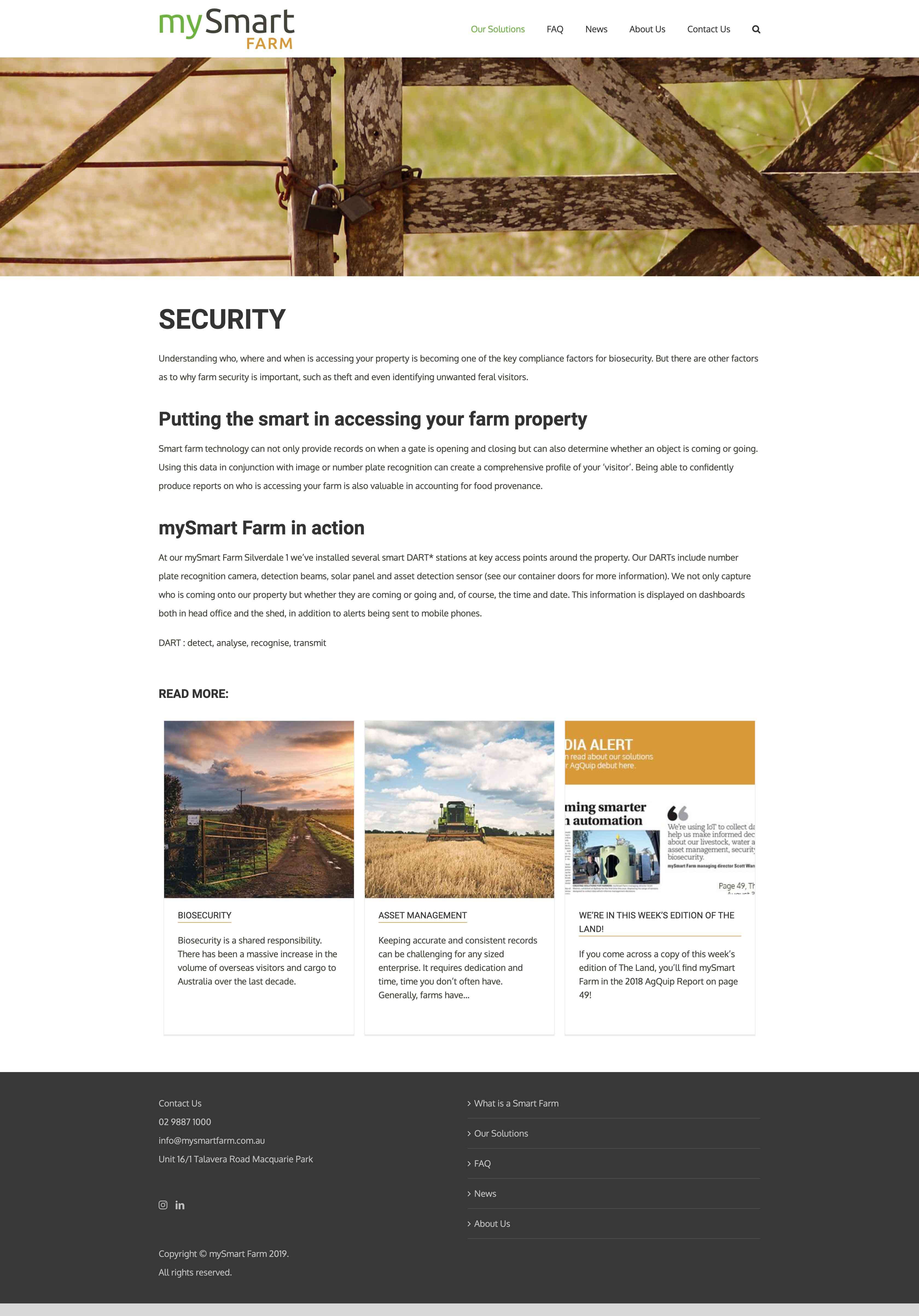 mySmart Farm | Website Build Solutions - security page