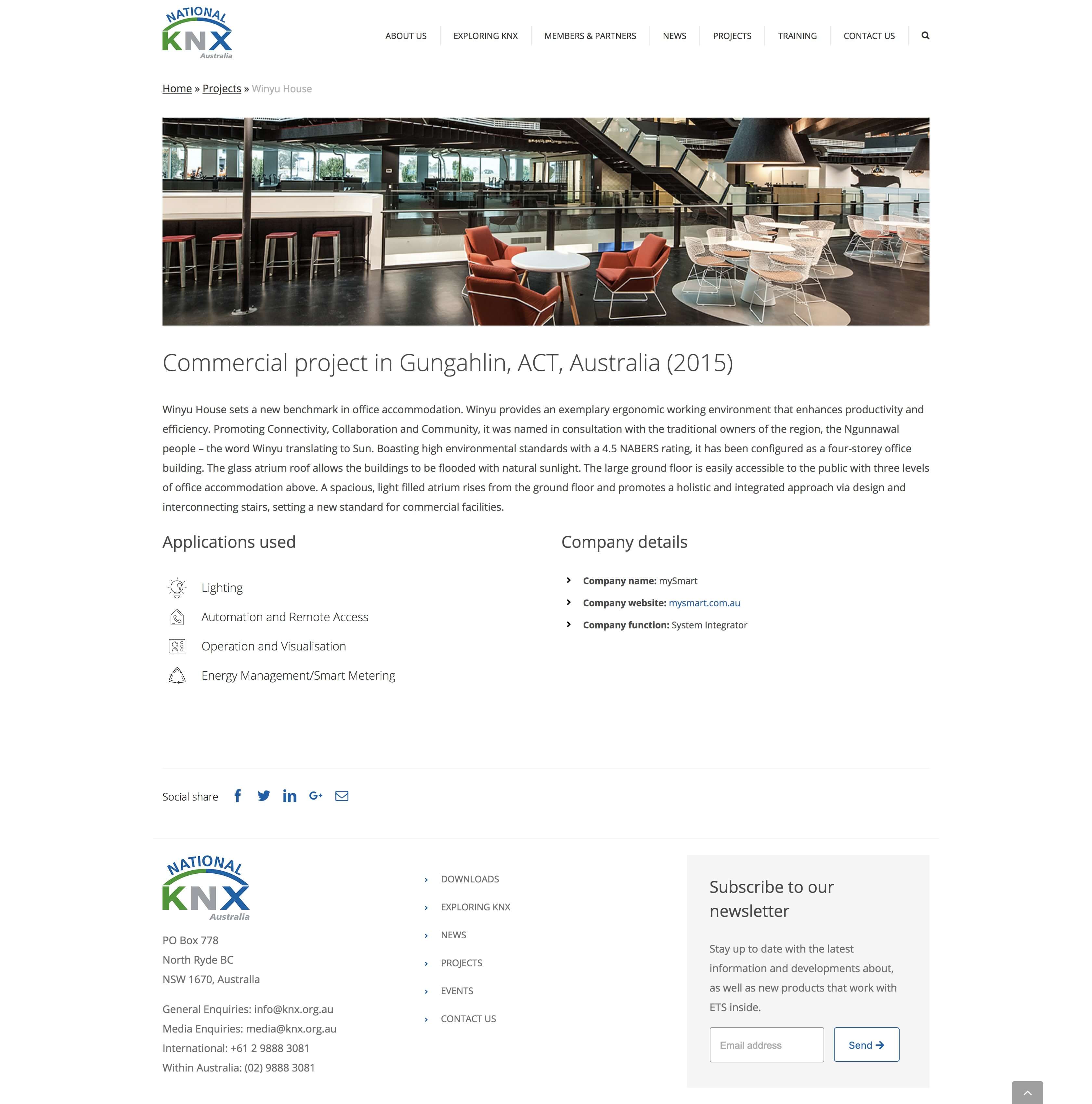 Welcome to KNX Australia - KNX Australia project winyu house