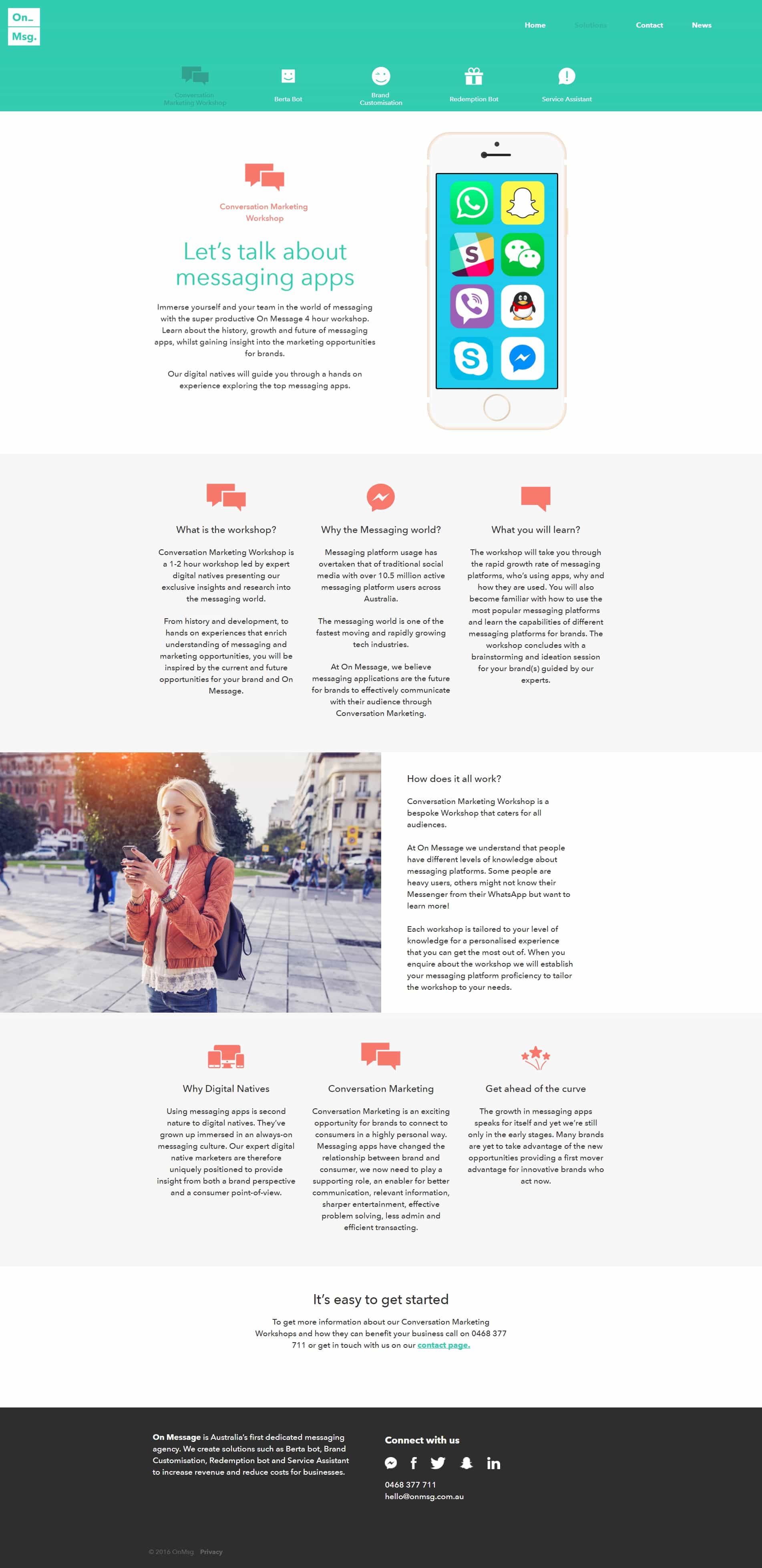 On Message | Website Build solutions page