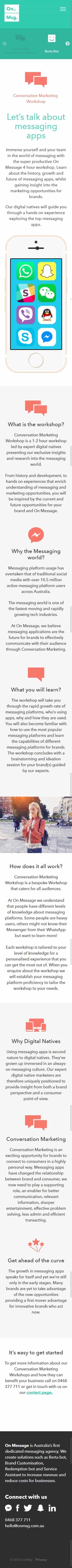 On Message | Website Build solutions page