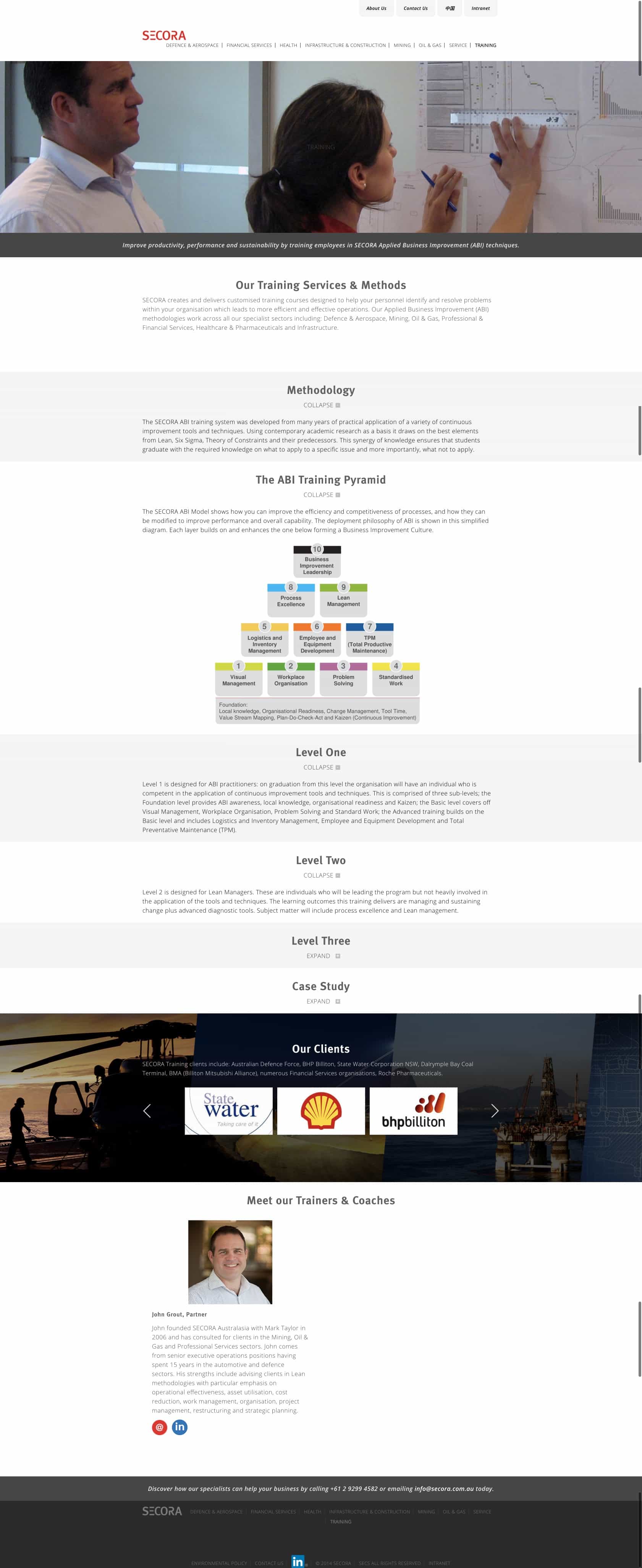 Secora | Website Build training page